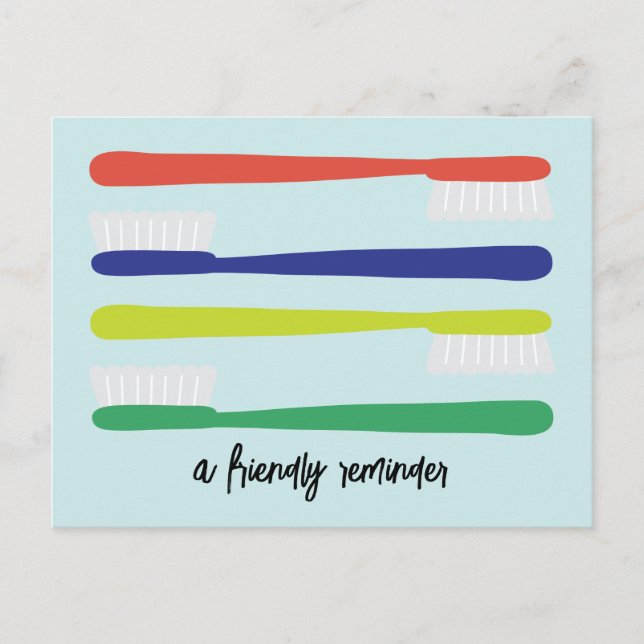 Zahnarztberuf Erinnerung Postkarte (Vorderseite)