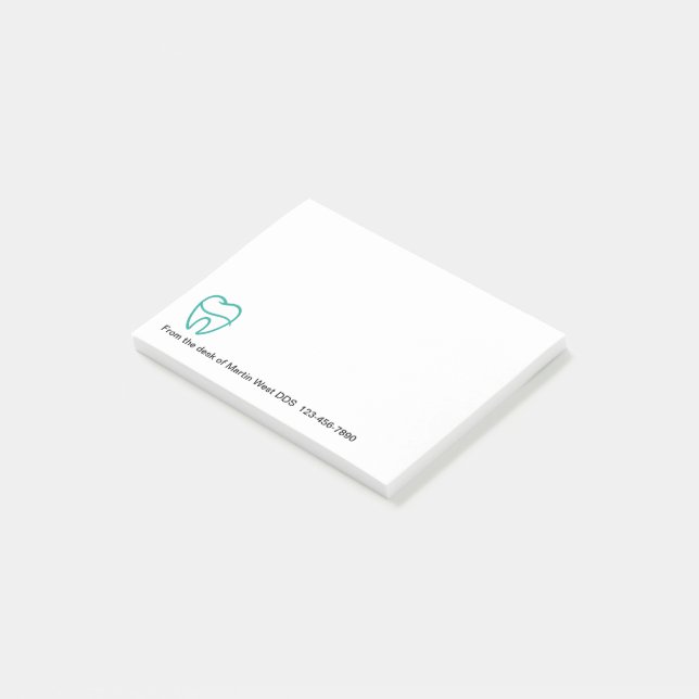 Zahnarztbüro Moderne, klebrige Notepad Post-it Klebezettel (angewinkelt)