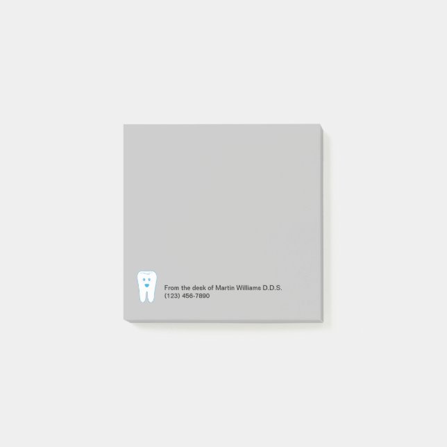Zahnarztbüro Sticky Notepad Symbol Post-it Klebezettel (Vorderseite)