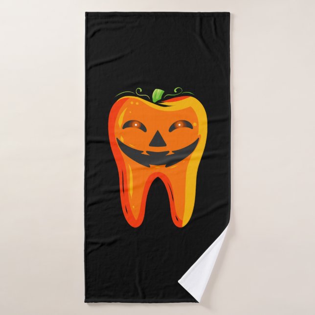 Zahnärzte Tooth Pumpkin Halloween Badehandtuch (Badehandtuch)
