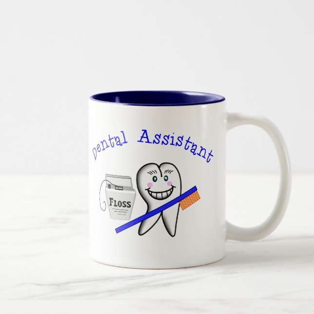Zahnarzthelfer-Geschenke Zweifarbige Tasse (Rechts)