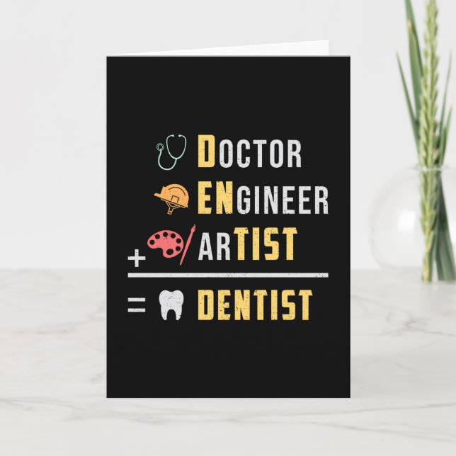 Zahnarzthelfer Zahnzähne Doktor Zahnarzthelfer Fun Karte (Vorderseite)