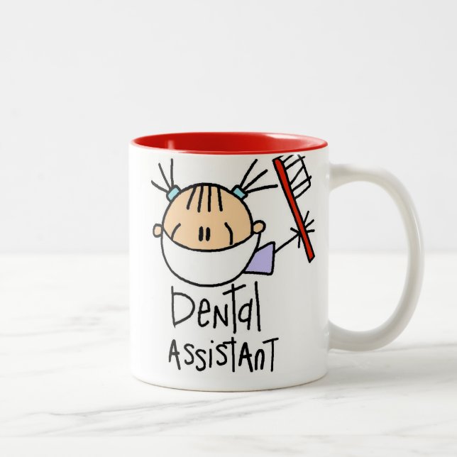 Zahnarzthelfer Zweifarbige Tasse (Rechts)