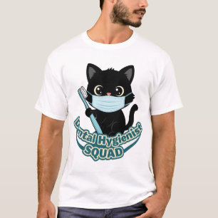 Zahnarzthelferin-Schwarze-Katze-T-Shirt T-Shirt