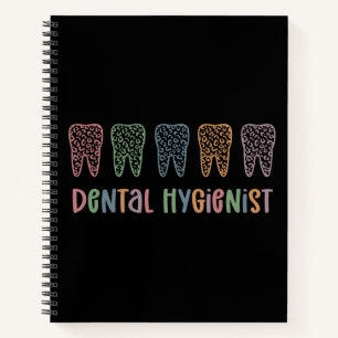 Zahnarzthygienist RDH Dentist Leopard Zahnspende Notizbuch