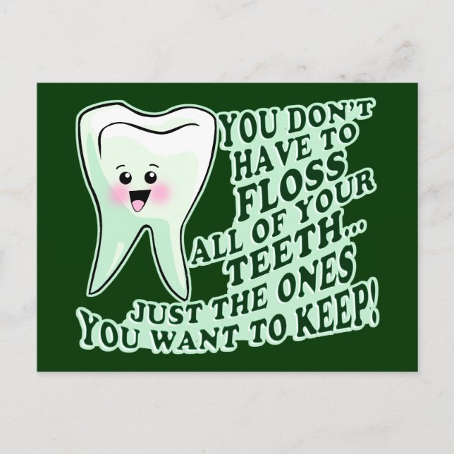 Zahnarzthyphenist oder Zahnarzt Postkarte (Vorderseite)