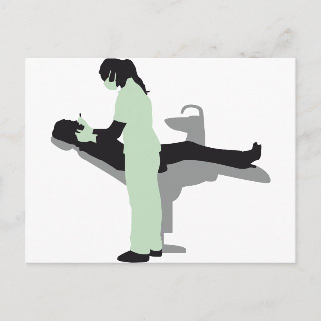 Zahnärztin Postkarte (Vorderseite)