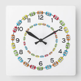 Zahnarztklemme Quadratische Wanduhr