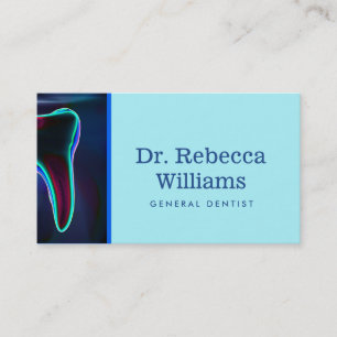 Zahnarztklinik Blue Tooth Business Card Visitenkarte