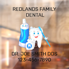 Zahnarztklinik Happy Molar Tooth Zahnarzt individu Fensteraufkleber