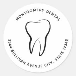 Zahnarztklinik Runder Aufkleber