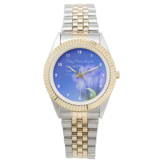 Zahnarztlehre Blume Lebenseinstellung Inspiration  Armbanduhr (Vorderseite)
