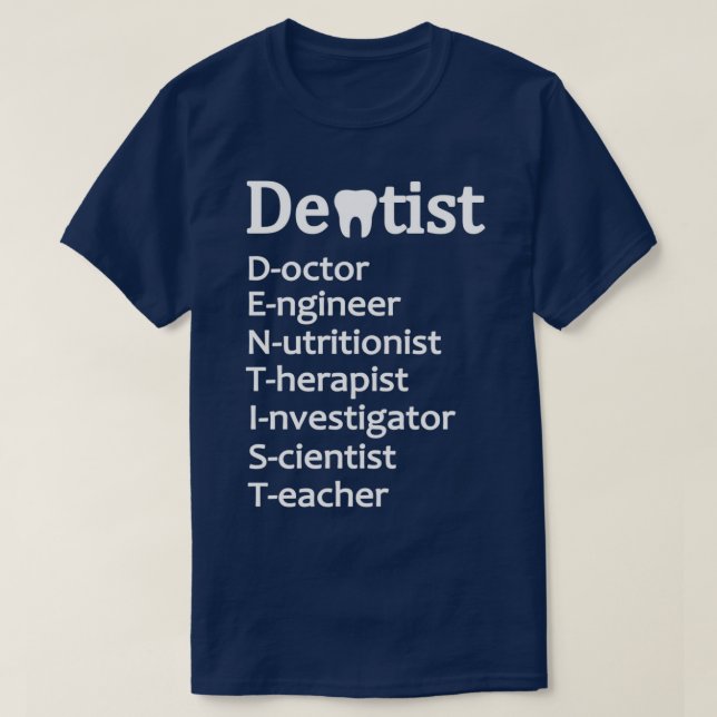 Zahnärztliche Behandlung Beste Zahnarztbewertung T-Shirt (Design vorne)
