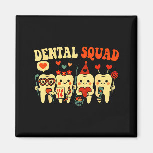 Zahnärztliche Schwester Squad Valentinstag Zähne h Magnet