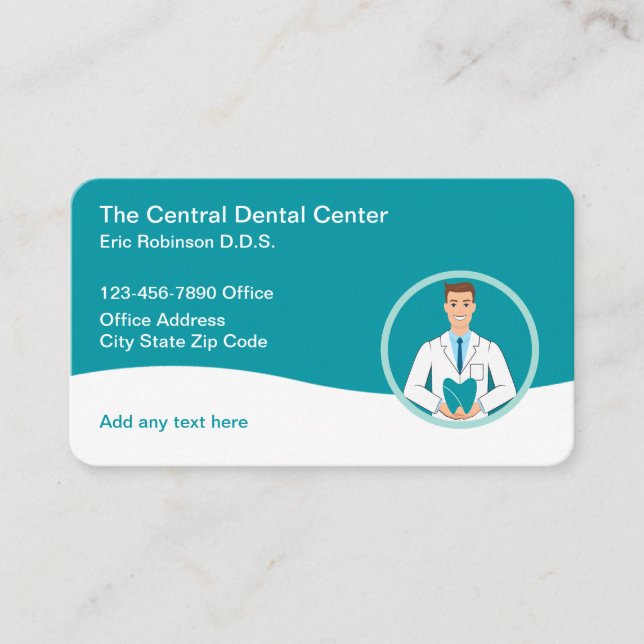 Zahnärztliche Zahnärzte Business Cards Moderne Visitenkarte (Vorderseite)
