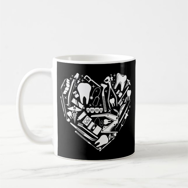 Zahnärztliche Zahnarztprogramme Herz-Kreislauf-Too Kaffeetasse (Links)