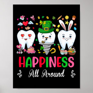 Zahnärztliches Glück rund um Valentinstag St. Patr Poster