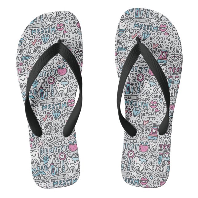 Zahnarztmuster für Cartoon Flip Flops (Fußbett)