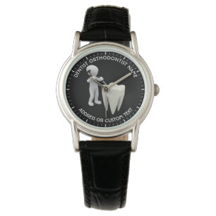 Zahnarztorthodontist-Zahnarzt-Name Armbanduhr