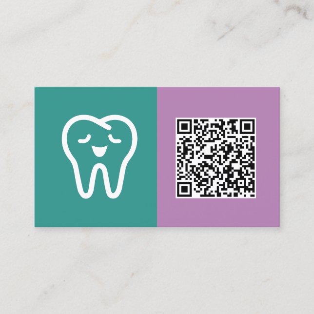 Zahnarztspezifische QR Visitenkarte (Vorderseite)