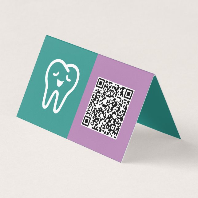 Zahnarztspezifische QR Visitenkarten (Vorderseite)