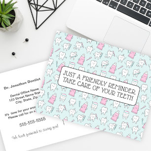 Zahnarzttermin-Erinnerungskarte Postkarte