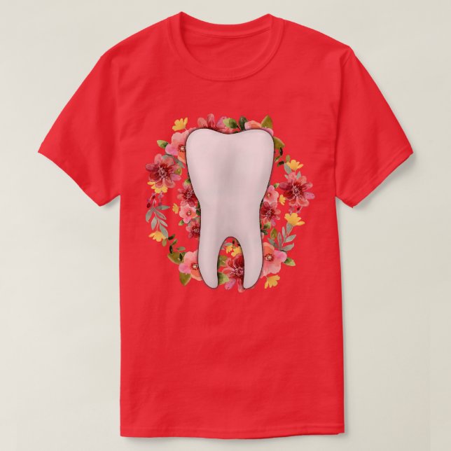 Zahnarztzahnärzte Blume Zahnarztassistent T-Shirt (Design vorne)
