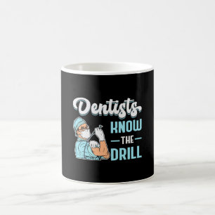 Zahnarztzahnärzte Zahnräder Zahnstocher Idee Kaffeetasse