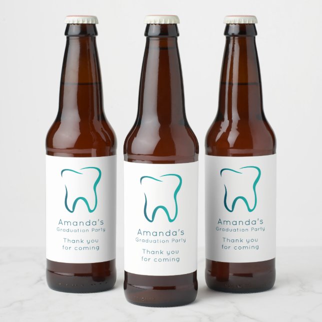 Zahnarztzahnärztestudium Bierflaschenetikett (Flaschen)