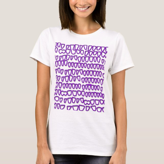 Zahnarztzahnärztin Zahndontist lila NEON T-Shirt (Vorderseite)