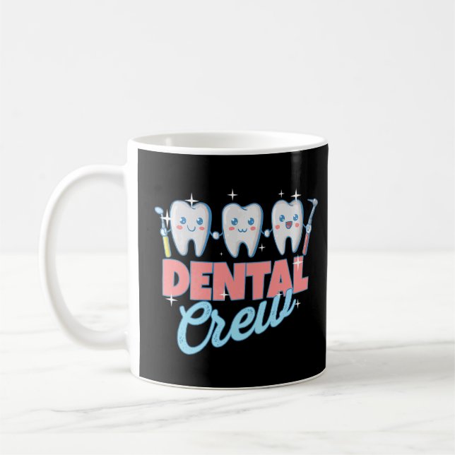 Zahnarztzahnärztin Zahnzähne Zähne Operation Kaffeetasse (Links)