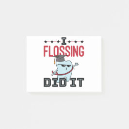 Zahnarztzahnärztliche Abschluss  Funny Flossing Post-it Klebezettel