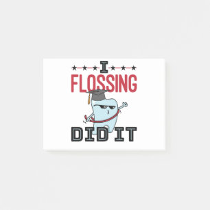 Zahnarztzahnärztliche Abschluss Funny Flossing Post-it Klebezettel