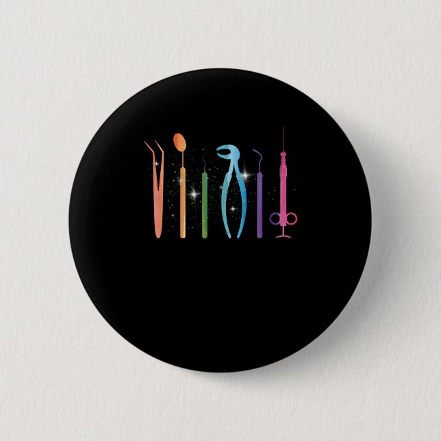 Zahnarztzahnarztzahnarzt - Zähne - Geschenk des Ar Button (Vorderseite)