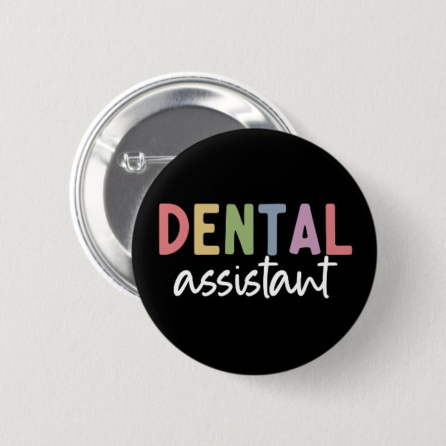 Zahnassistent | Geschenke für Assistenzzahnärzte Button (Vorne & Hinten)