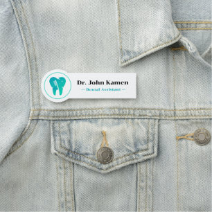 Zahnassistent Zähne-Logo Namensschild