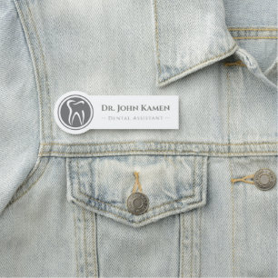Zahnassistent Zähne-Logo Namensschild