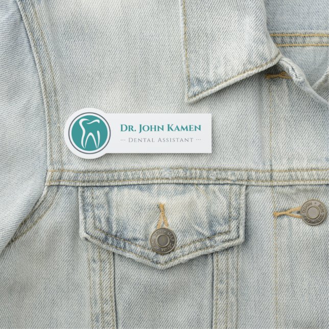 Zahnassistent | Zähne-Logo Namensschild (Beispiel)