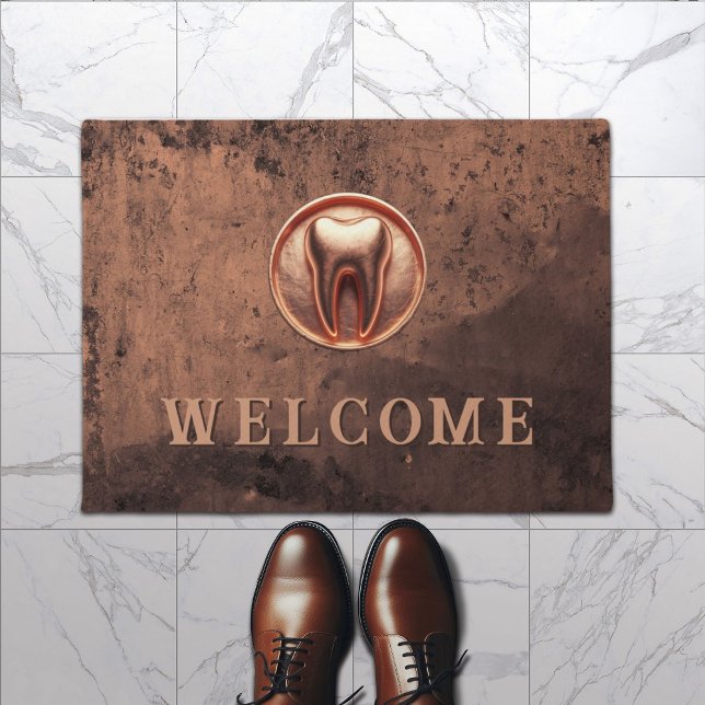 Zahnbüro für Vintage Zahnräder mit Kupferzettel Fußmatte (Von Creator hochgeladen)