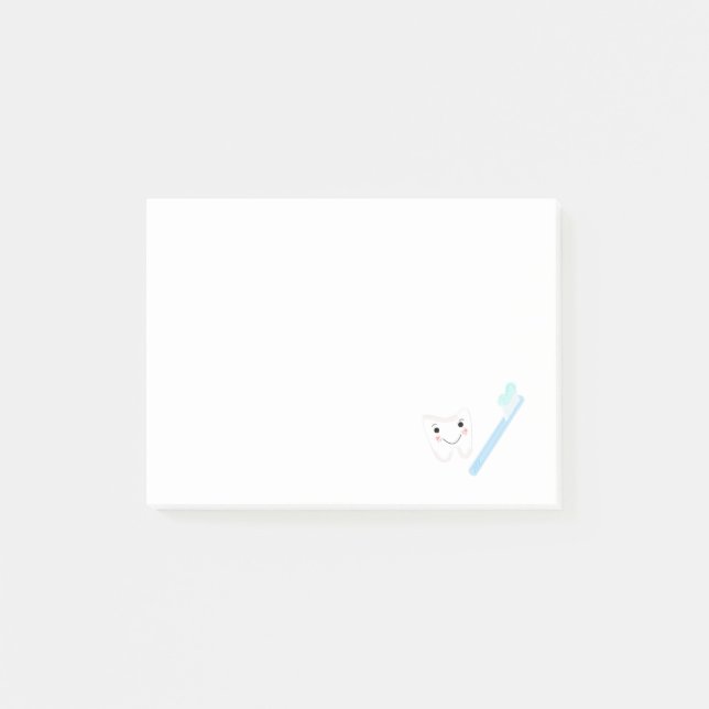 Zahnbürste Post-it Klebezettel (Vorderseite)