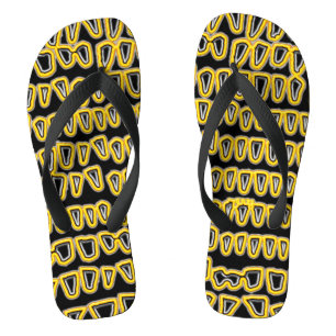 Zähnchen Zahnarzt Orthodontist NEON gelb Flip Flops