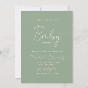 Zahncreme-Minimalistisch-Gender-Neutral-Baby-Dusch Einladung