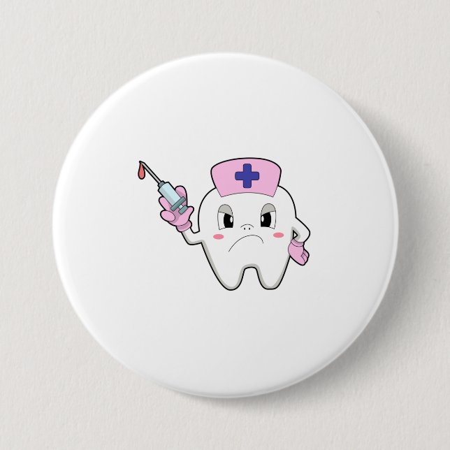 Zähne als Krankenschwester mit Spritze.PNG Button (Vorderseite)