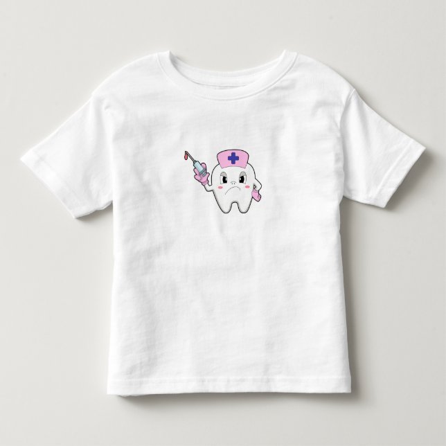 Zähne als Krankenschwester mit Spritze.PNG Kleinkind T-shirt (Vorderseite)