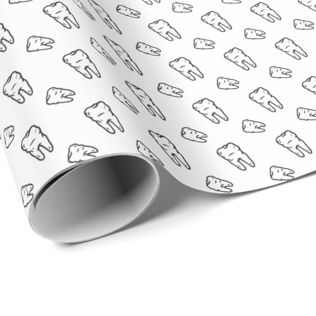 Zähne  geschenkpapier (Rolleneckpunkt)