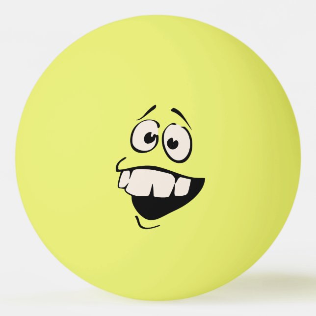 Zähne-Gesichts-Klingeln Pong Ball Tischtennisball (Vorderseite)