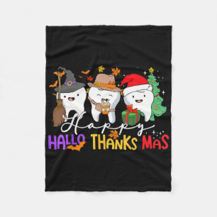 Zähne Halloween Erntedank Weihnachtskids Men De Fleecedecke