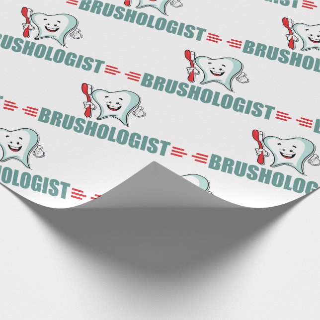 Zähne mit sonniger Brush Geschenkpapier (Ecke)