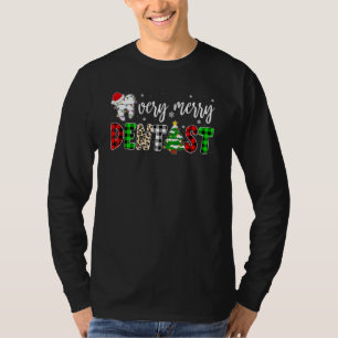 Zähne Sehr Fröhlicher Zahnarzt Büffel Karierter We T-Shirt