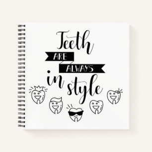 Zähne sind immer im Stil Notizbuch
